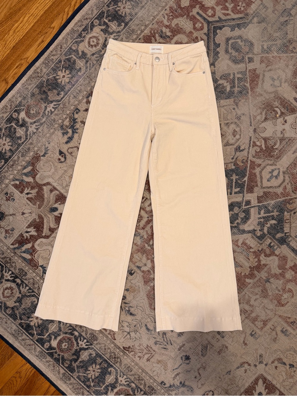 DRIFTWOOD Corduroy Wide Leg Women's Jeans - Cream